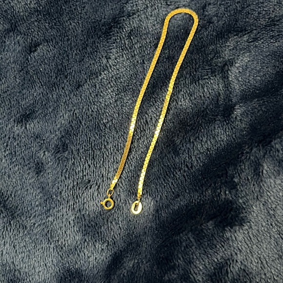 Estate Vintage 14K Real Solid Yellow Gold C Cobra Link Chain Bracelet 7” - Picture 9 of 12